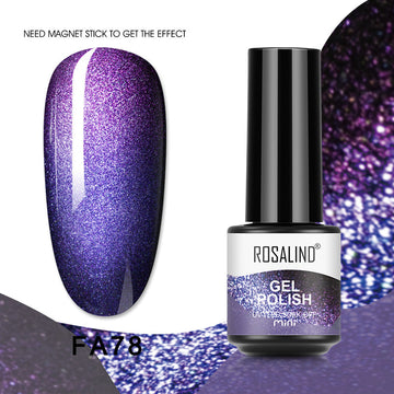 ROSALIND Soak Off 5ML Gel Polish Kit Cat Eye Gel Polish With Magnet Stick Tool Nail Gel Bright For Nail Art Design LED/UV Lamp